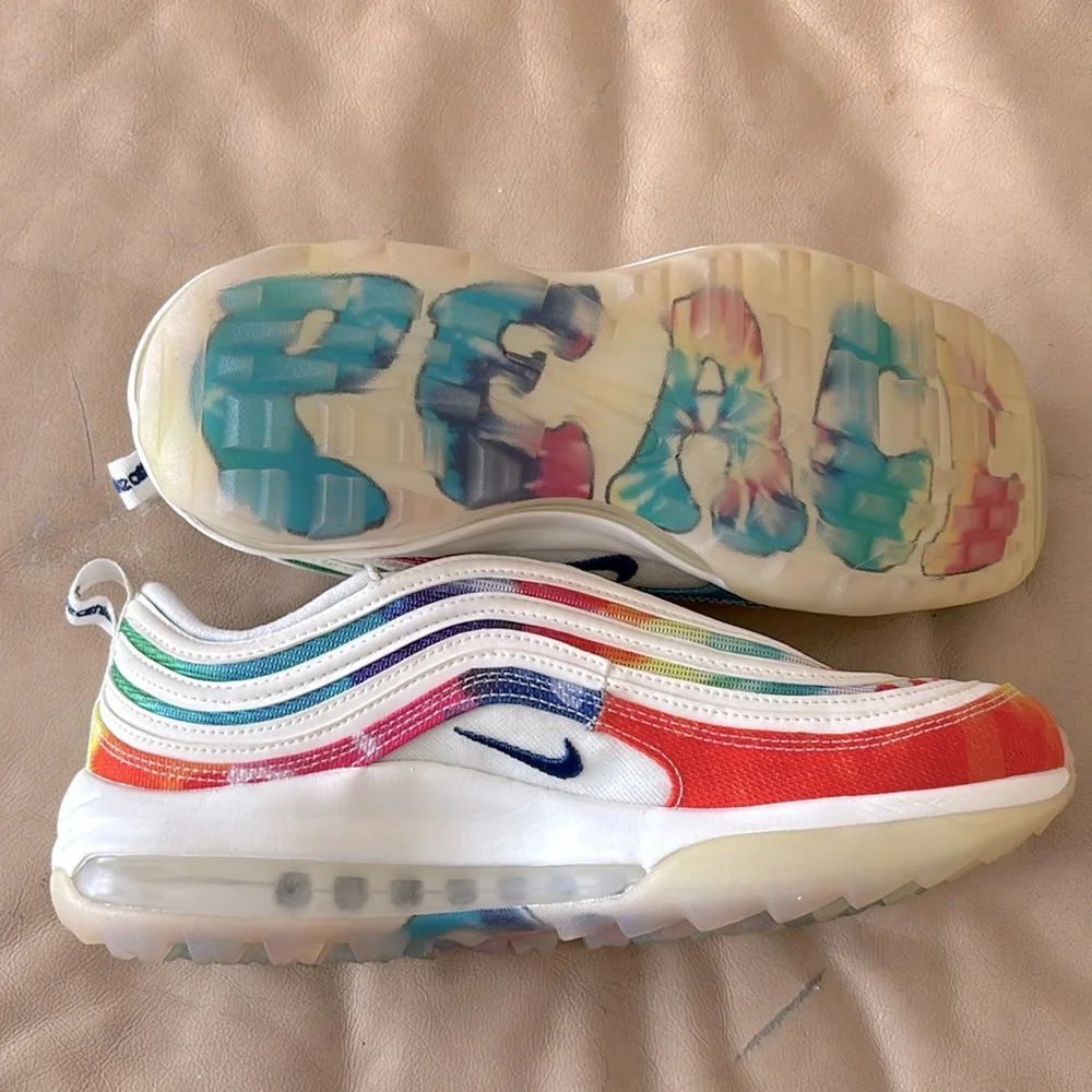 Nike Air Max 97 Golf "Tie Dye" (worn once, perfect condition) - Picture 1 of 4